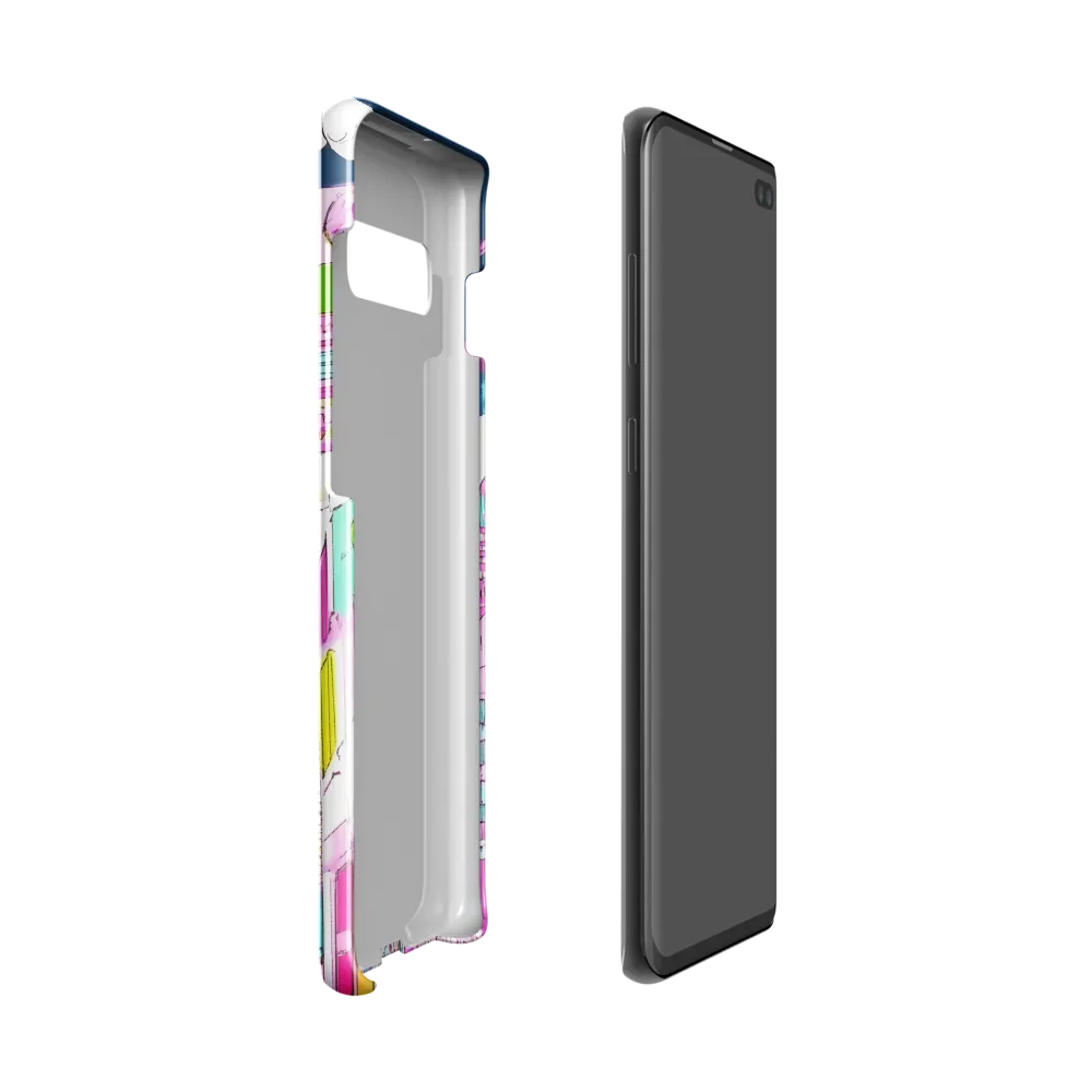 Futuristic Cityscape with Floating Structures | Phone Case |  S10 | Snap Case | Glossy
