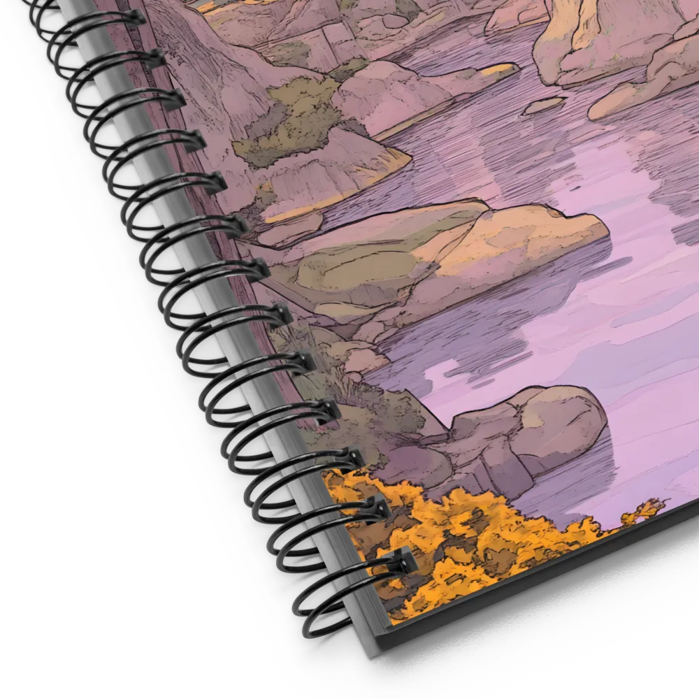 Tranquil Reverie: A Serene Landscape | Spiral Notebook