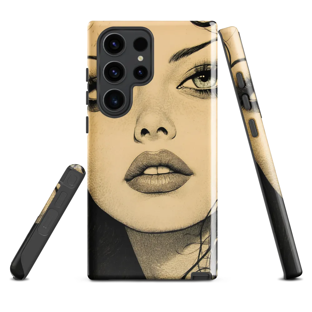Enigmatic Gaze | Phone Case |  S23 Ultra | Tough Case | Glossy