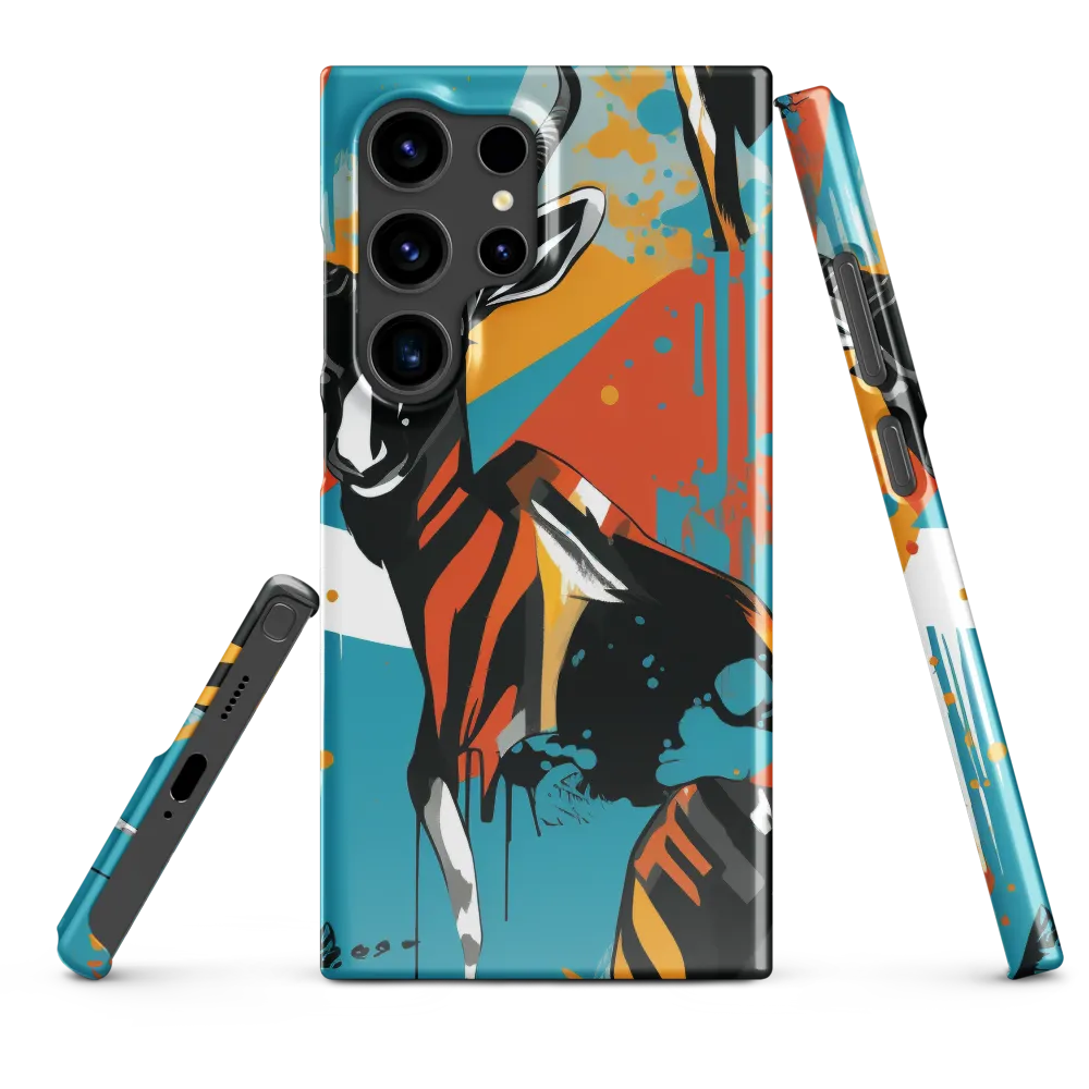 Dynamic Antelope in Vivid Abstract