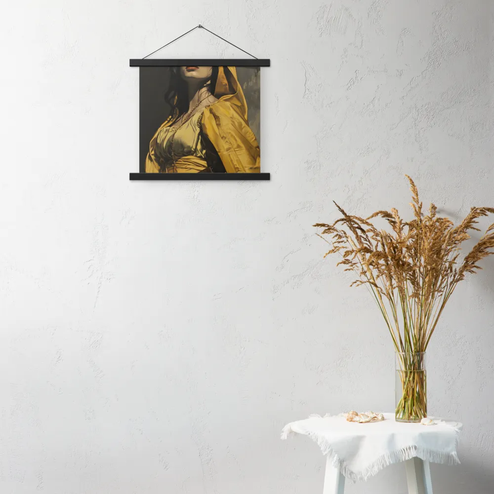 Veiled Confidence | Poster With Black Wood Hanger | 14″×14″