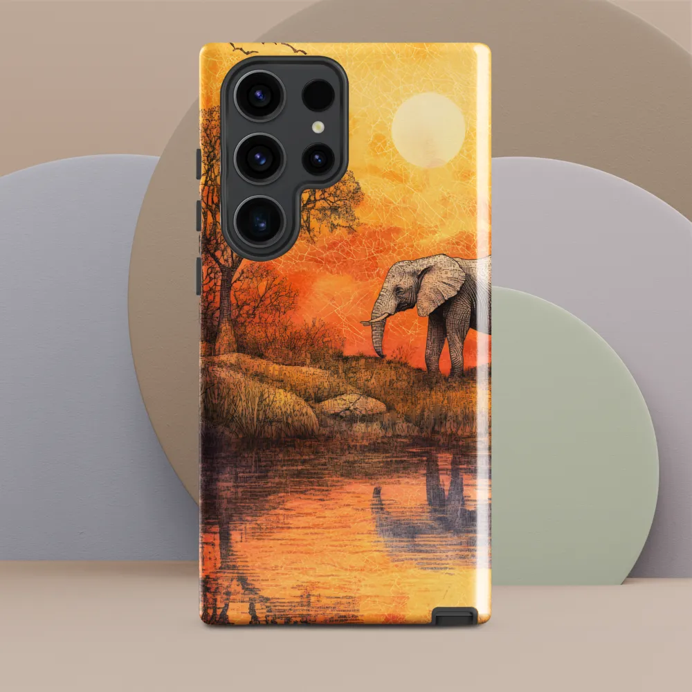 Elephant's Serenity at Dusk
