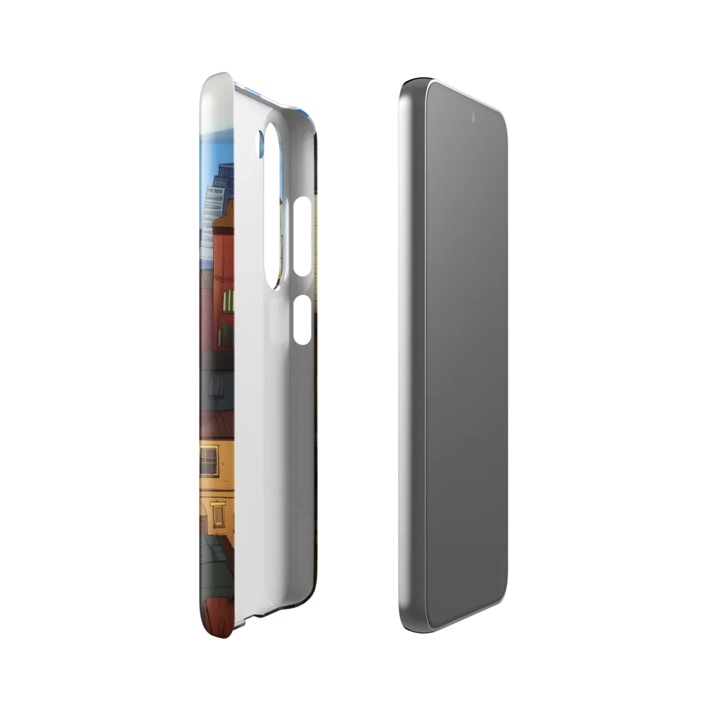 Urban Symphony: A Colorful Cityscape | Phone Case |  S23 | Snap Case | Glossy