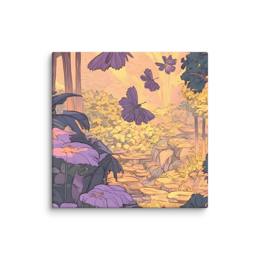 A Serene Dance of Butterflies | Canvas | 14″×14″