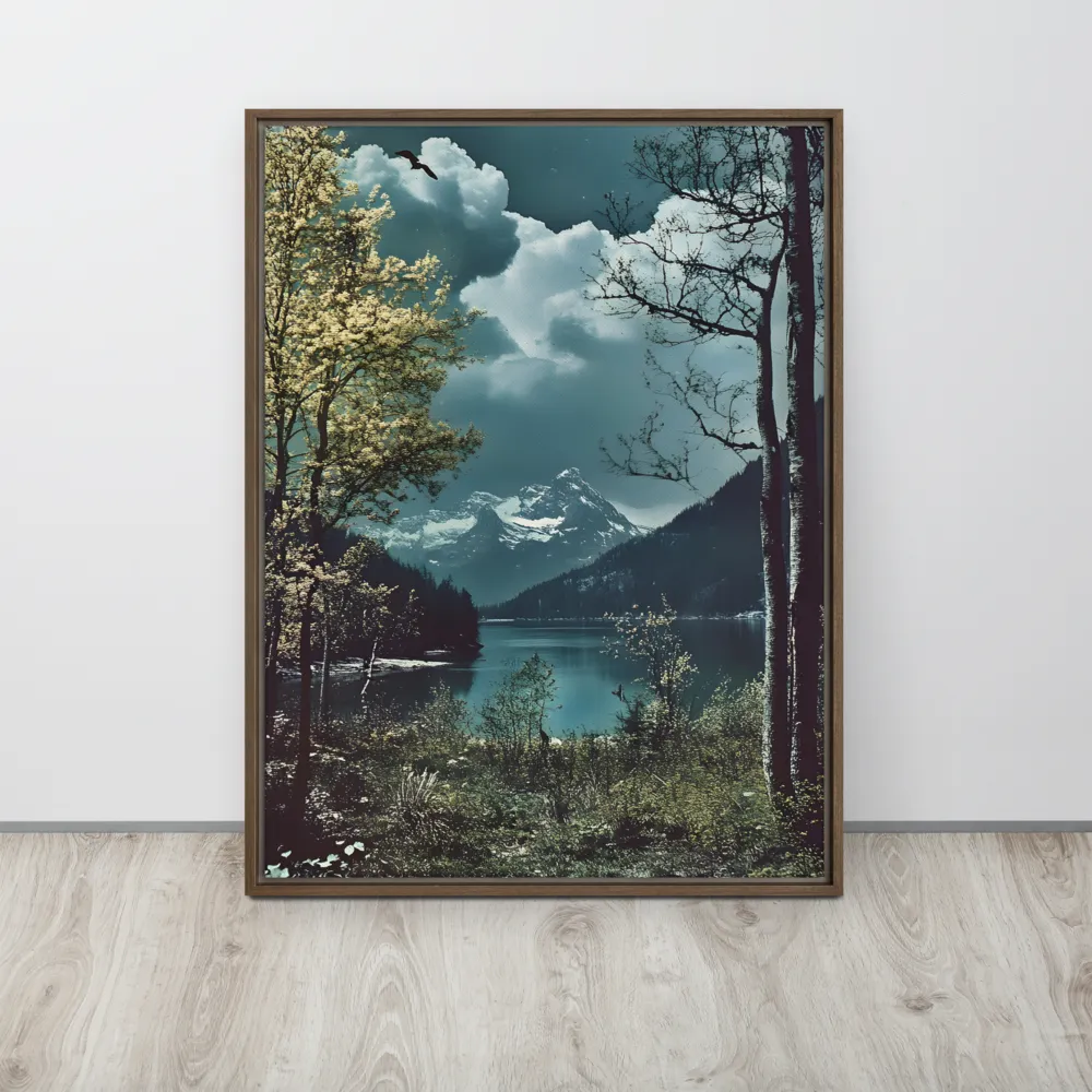 Whispers of Tranquility | Canvas with Brown Frame | 24″×32″