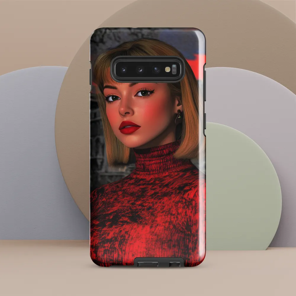 Mystique of the Scarlet Embrace | Phone Case |  S10 Plus | Tough Case | Glossy