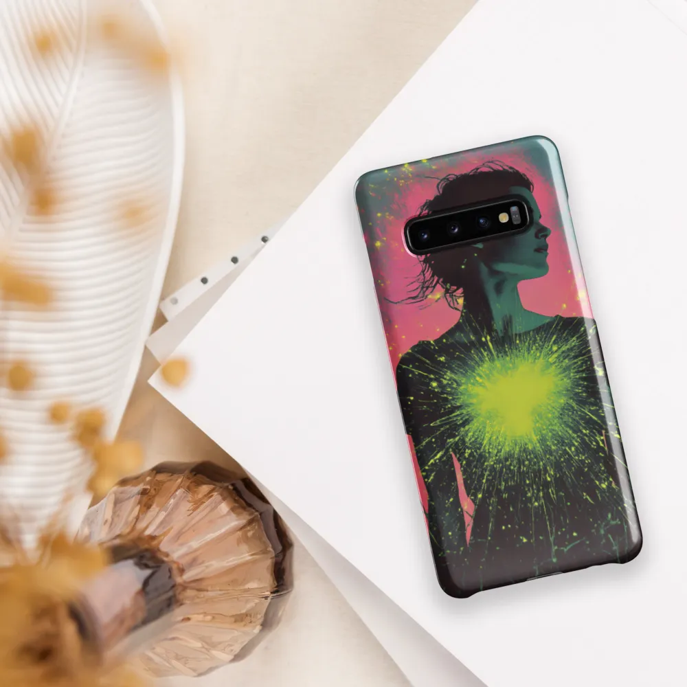 Cosmic Heart: A Surreal Portrait of Strength | Phone Case |  S10 Plus | Snap Case | Glossy