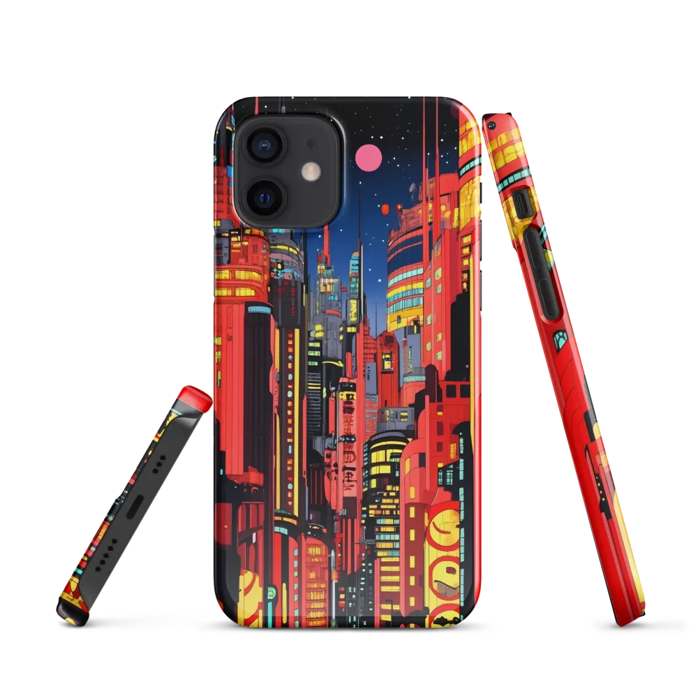 Neon Dreams: A Cyberpunk Cityscape | Phone Case |  12 | Snap Case | Glossy