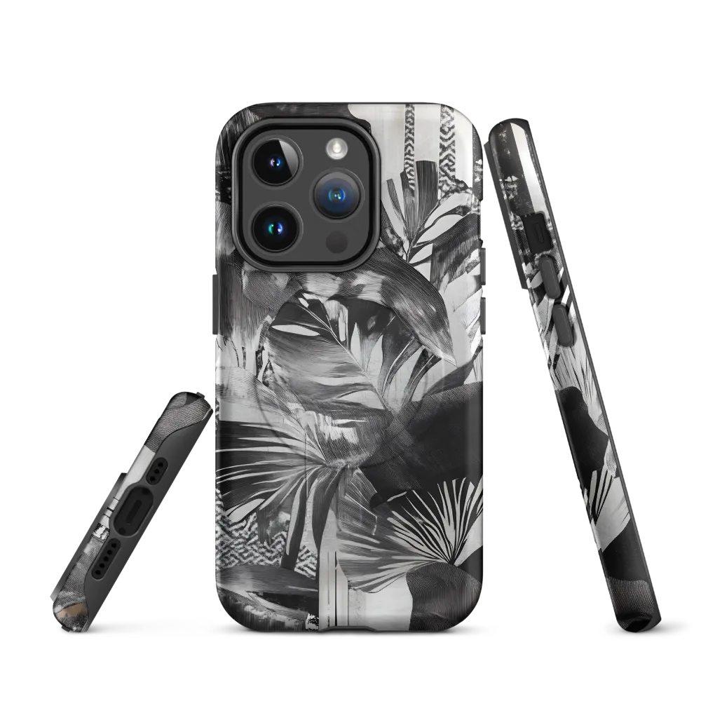 Monochrome Serenity in Tropical Foliage