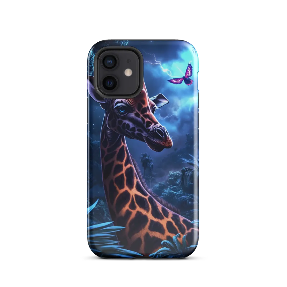 Mystical Giraffe in Twilight Jungle