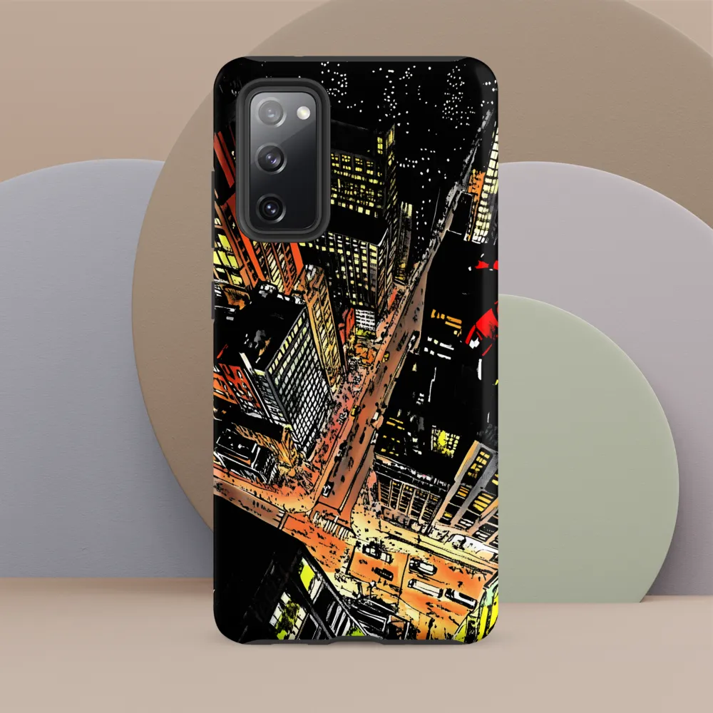 Urban Nightscape: A Bird's-eye View