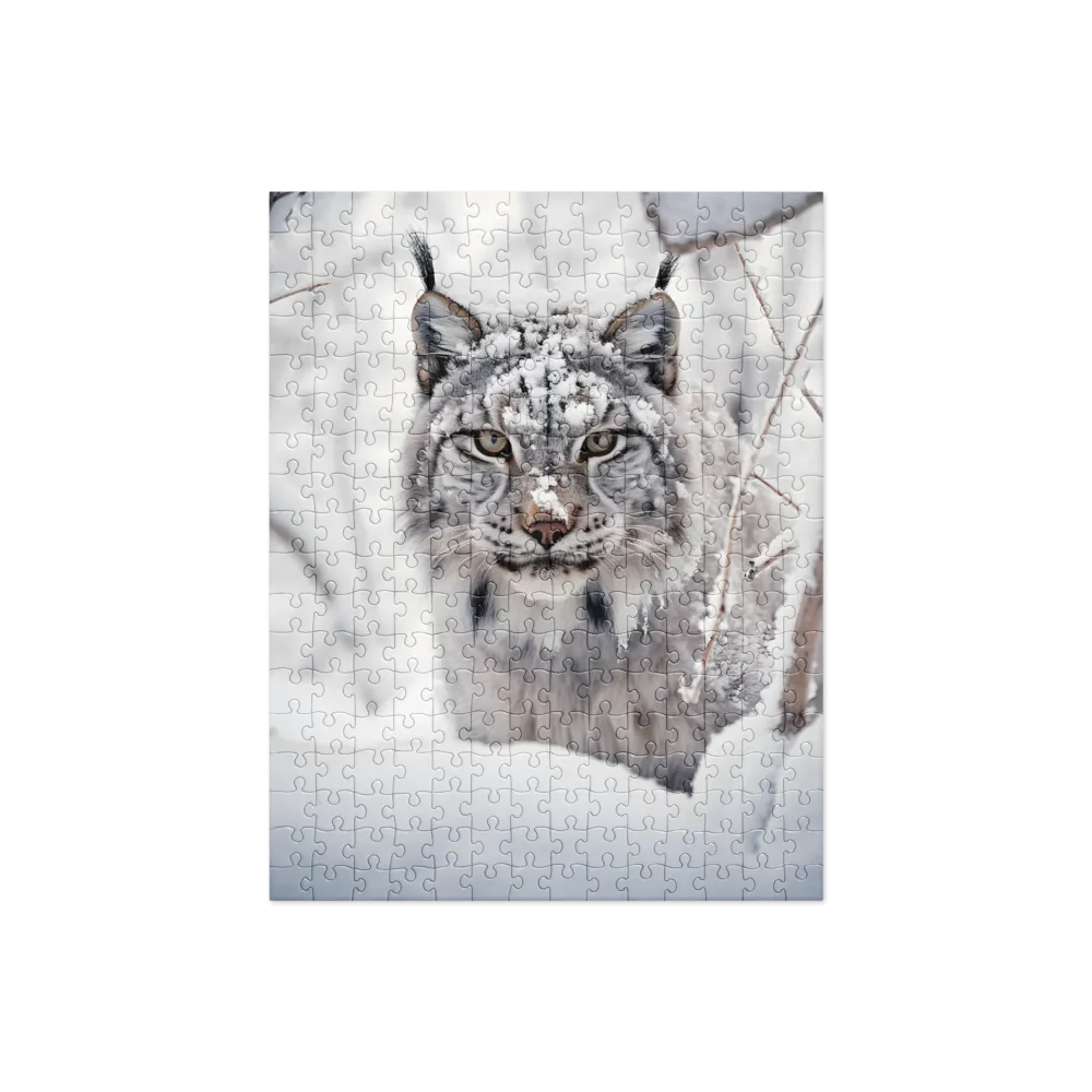 Whispers of Winter: The Lynx in Snow | Jigsaw Puzzle | 252 pieces