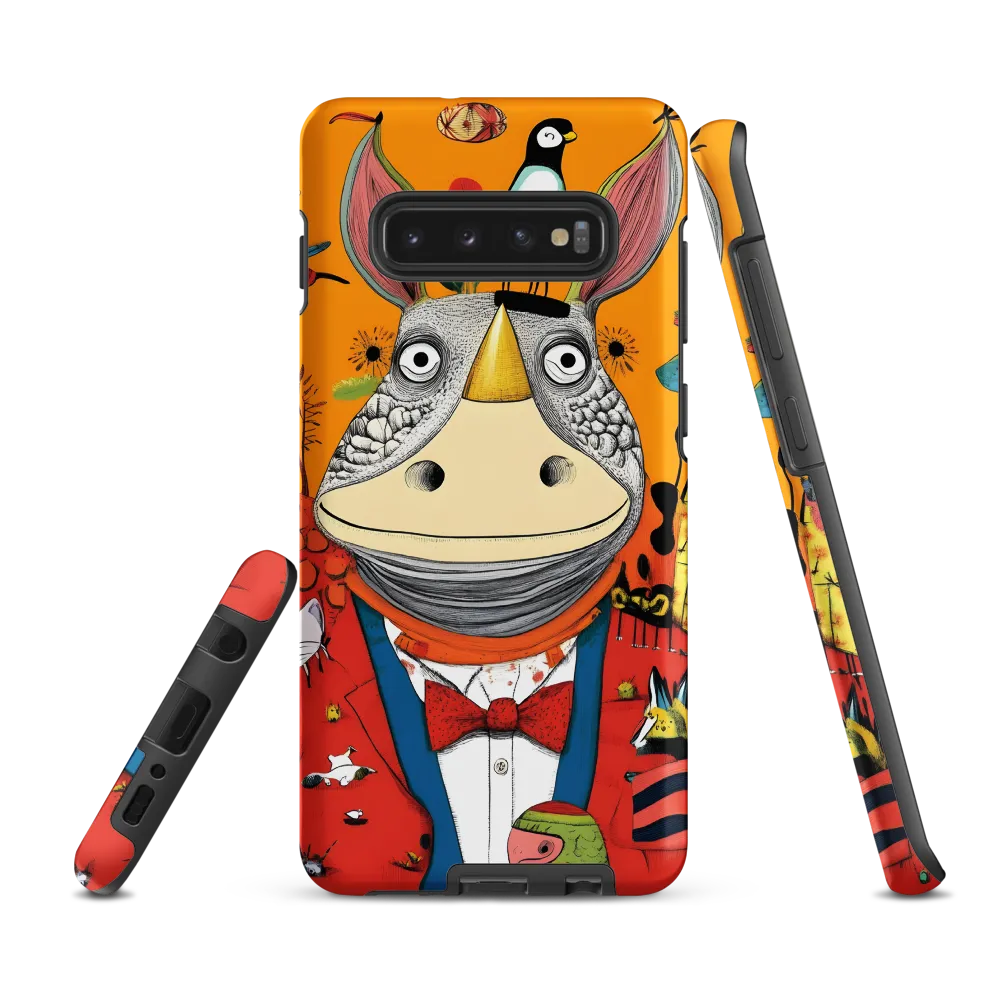 Whimsical Rhinoceros: A Playful Encounter