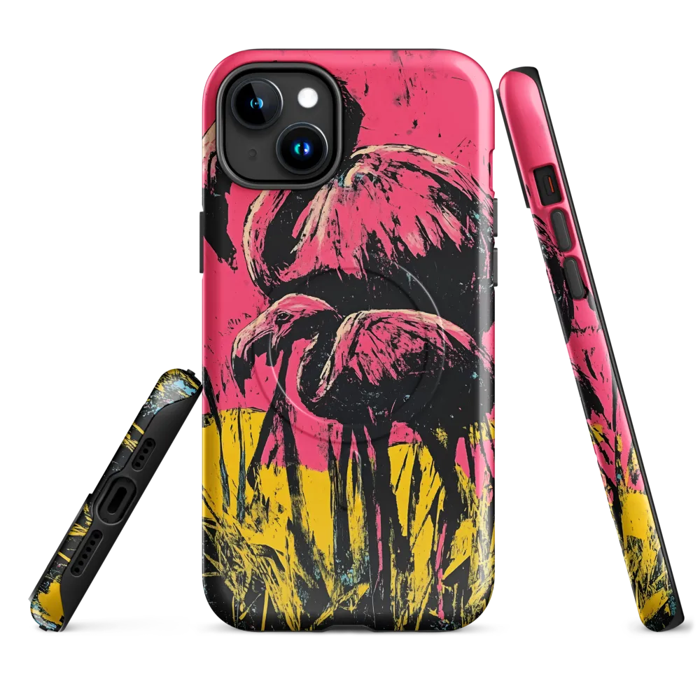 Flamingo Duet: A Pop Art Expression