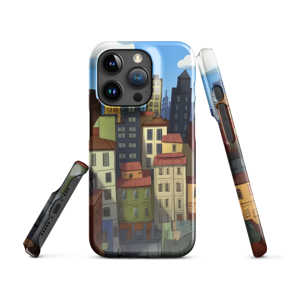 Urban Symphony: A Colorful Cityscape | Phone Case |  15 Pro | Snap Case | Glossy