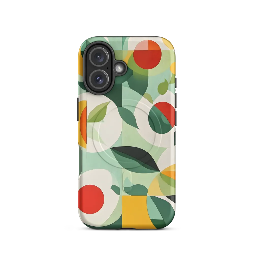 Harmony in Shapes: A Playful Abstract Design | Phone Case |  16 | MagSafe® Tough Case | Matte
