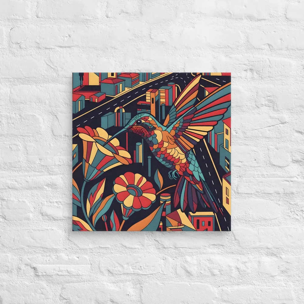 Urban Hummingbird 
 Canvas | 18″x 18″