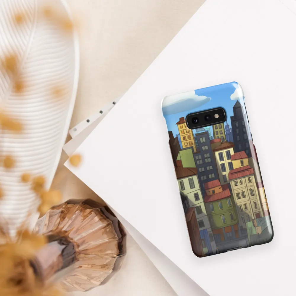 Urban Symphony: A Colorful Cityscape | Phone Case |  S10e | Snap Case | Glossy