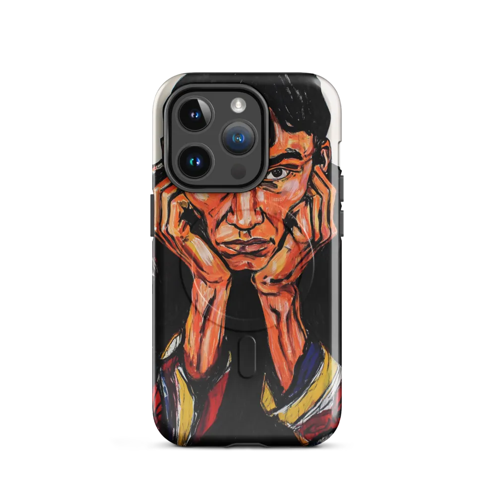 Contemplative Intensity: An Expressionist Portrait