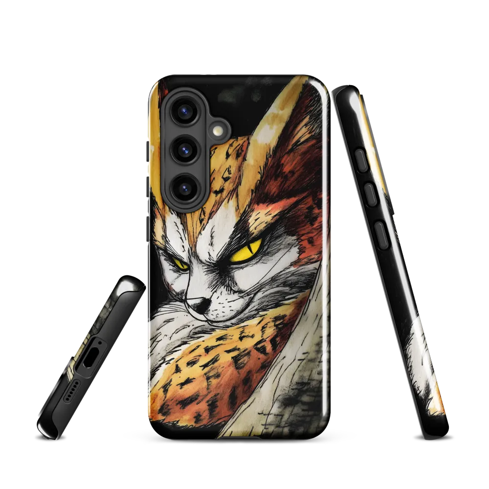 Fierce Gaze of the Wild Cat