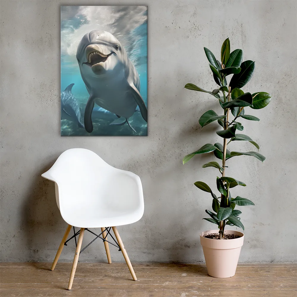 Beneath the Waves: A Dolphin's Dance