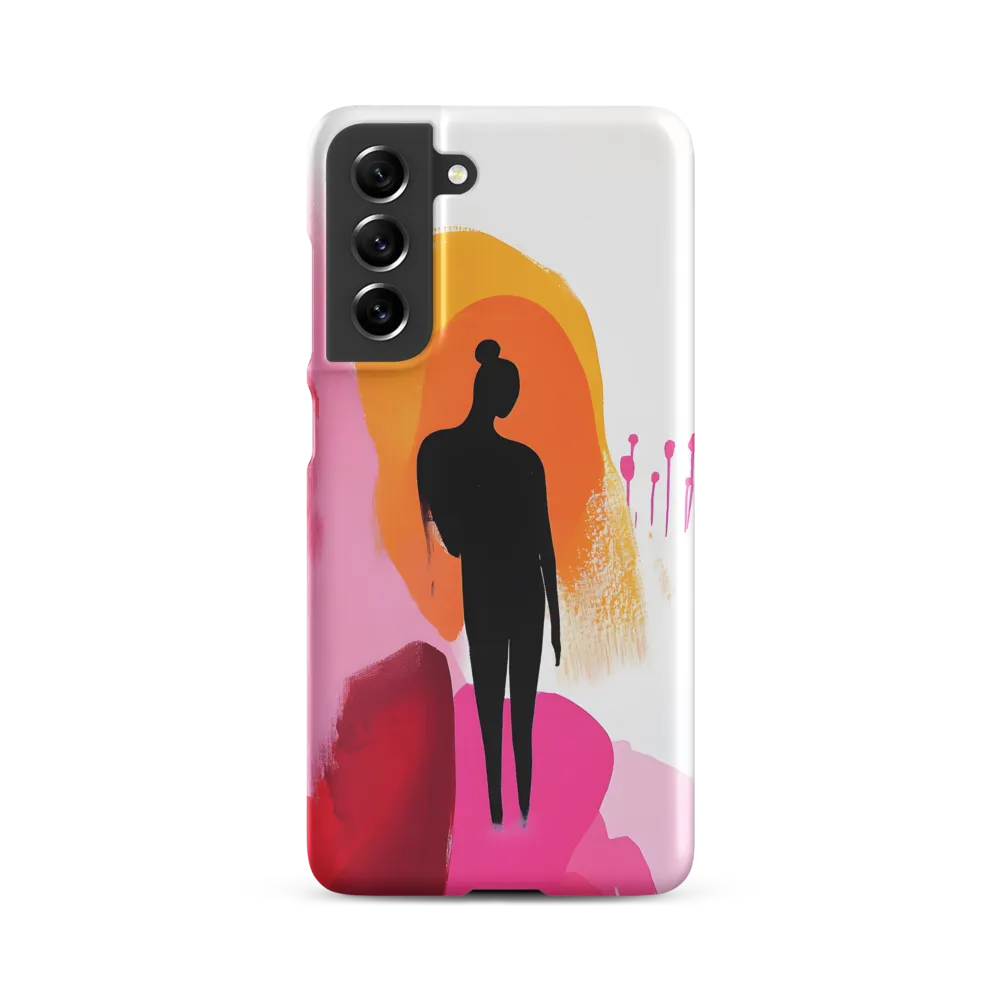 Silhouette in Colorful Abstraction