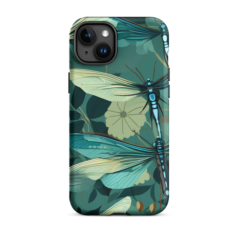 Whispers of Nature: Dragonflies in Harmony | Phone Case |  15 Plus | Tough Case | Matte