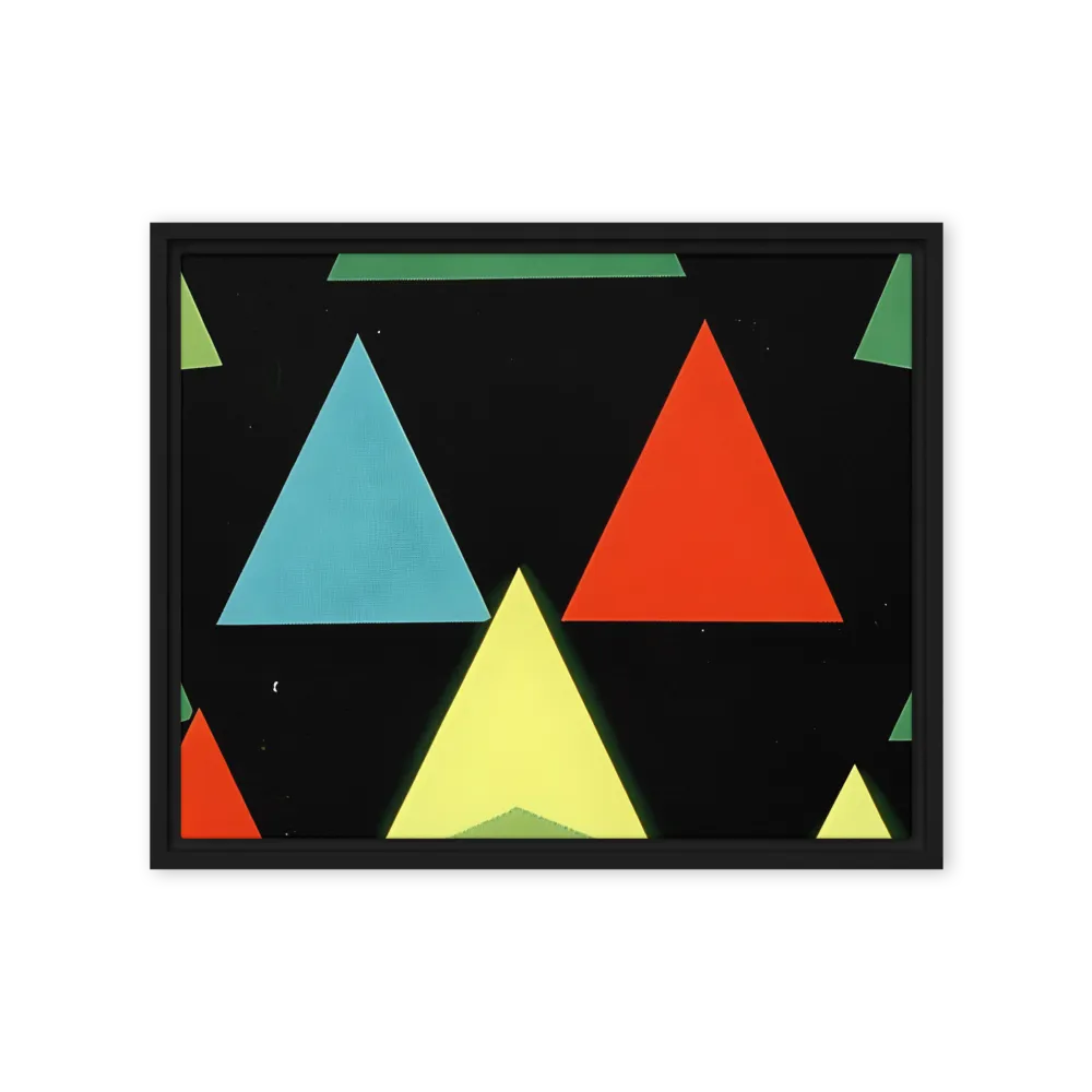 Geometric Harmony in Color | Canvas with Black Frame | 16″×20″