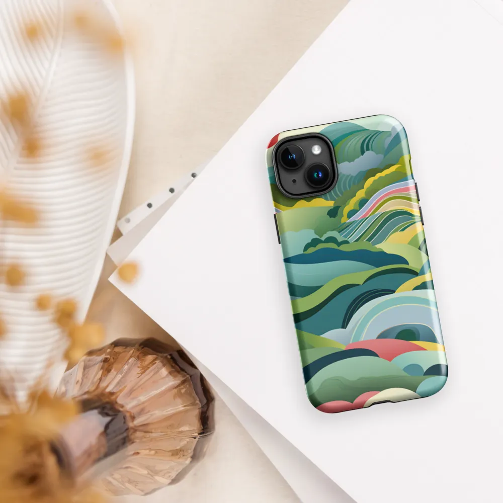 Waves of Serenity | Phone Case |  15 Plus | Tough Case | Glossy
