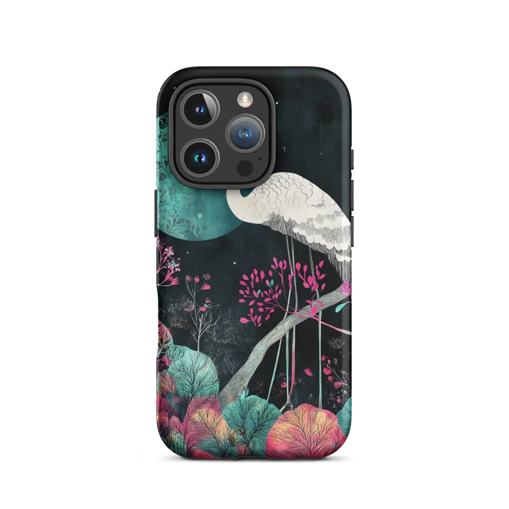 Ethereal Presence: Heron in a Floral Dreamscape