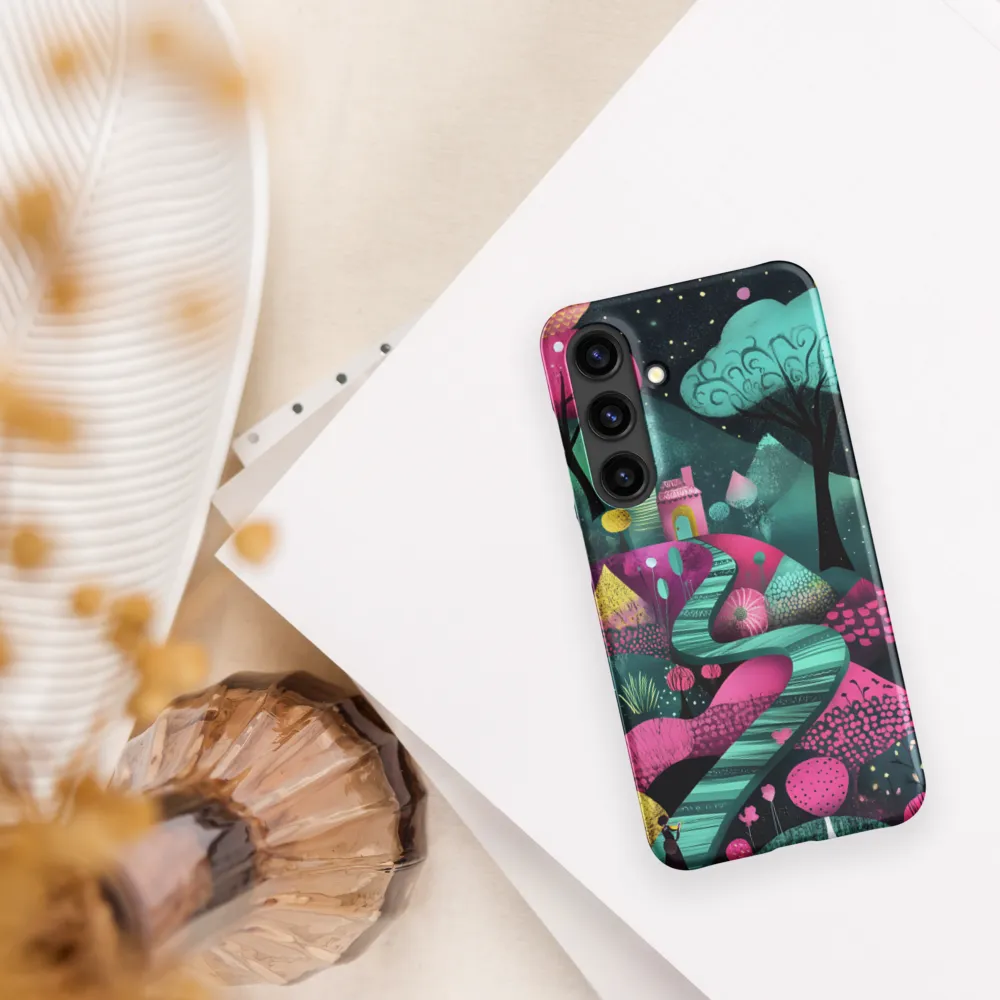 Whimsical Journey through Colorful Lands | Phone Case |  S24 | Snap Case | Matte