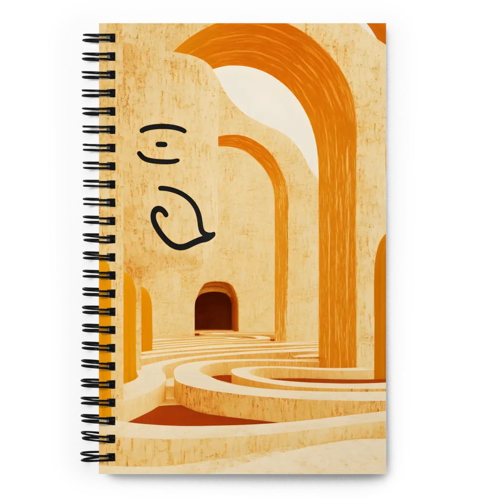 Whimsical Arches in a Beige Dreamscape | Spiral Notebook