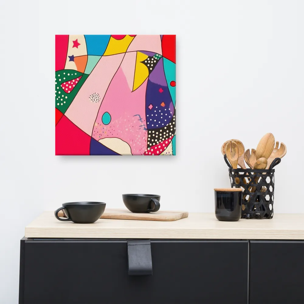 Playful Geometry in Color | Canvas | 16″×16″