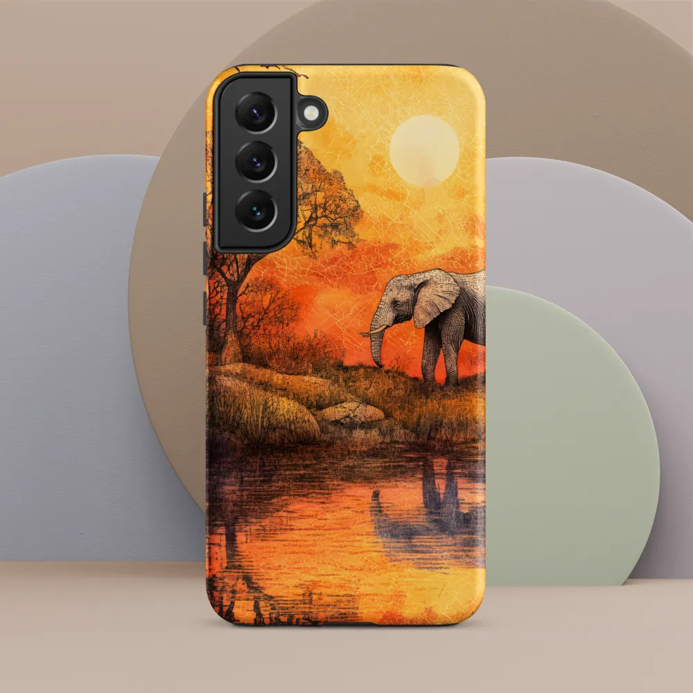 Elephant's Serenity at Dusk