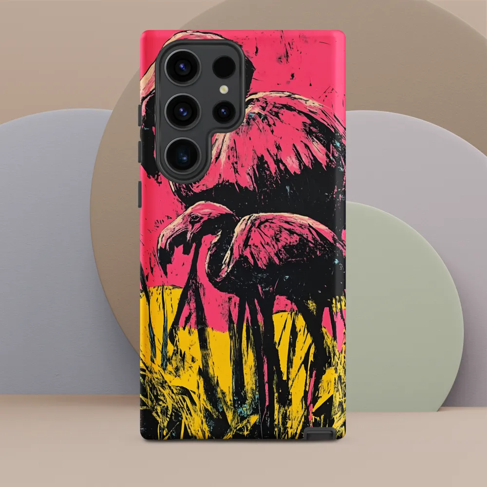 Flamingo Duet: A Pop Art Expression