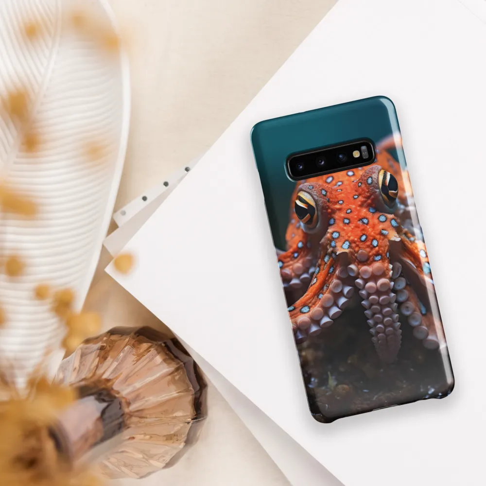 Curiosity of the Deep: The Orange Octopus | Phone Case |  S10 Plus | Snap Case | Glossy