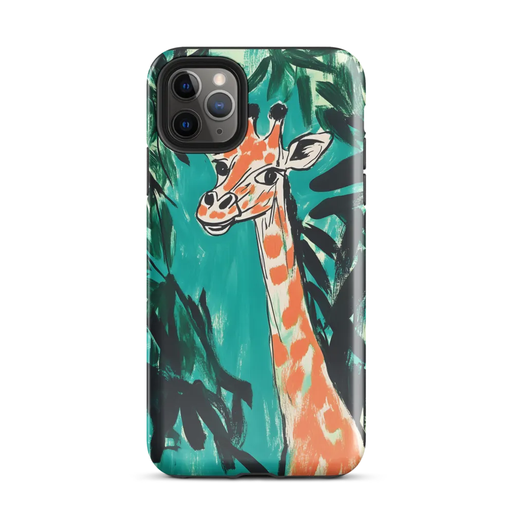 Curious Giraffe in Lush Greenery | Phone Case |  11 Pro Max | Tough Case | Glossy