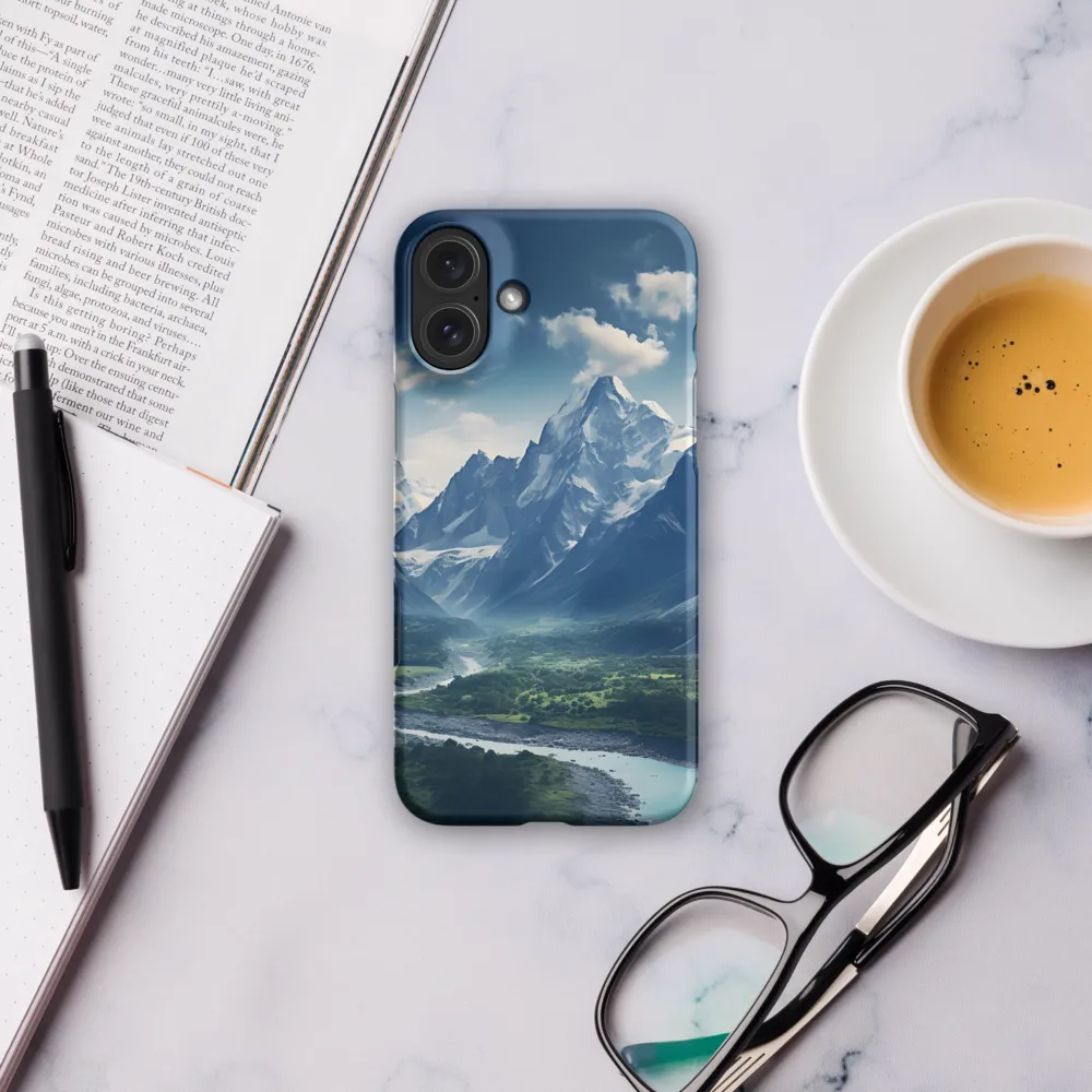 Majestic Serenity: A Landscape of Mountains and Rivers | Phone Case |  16 Plus | Snap Case | Matte