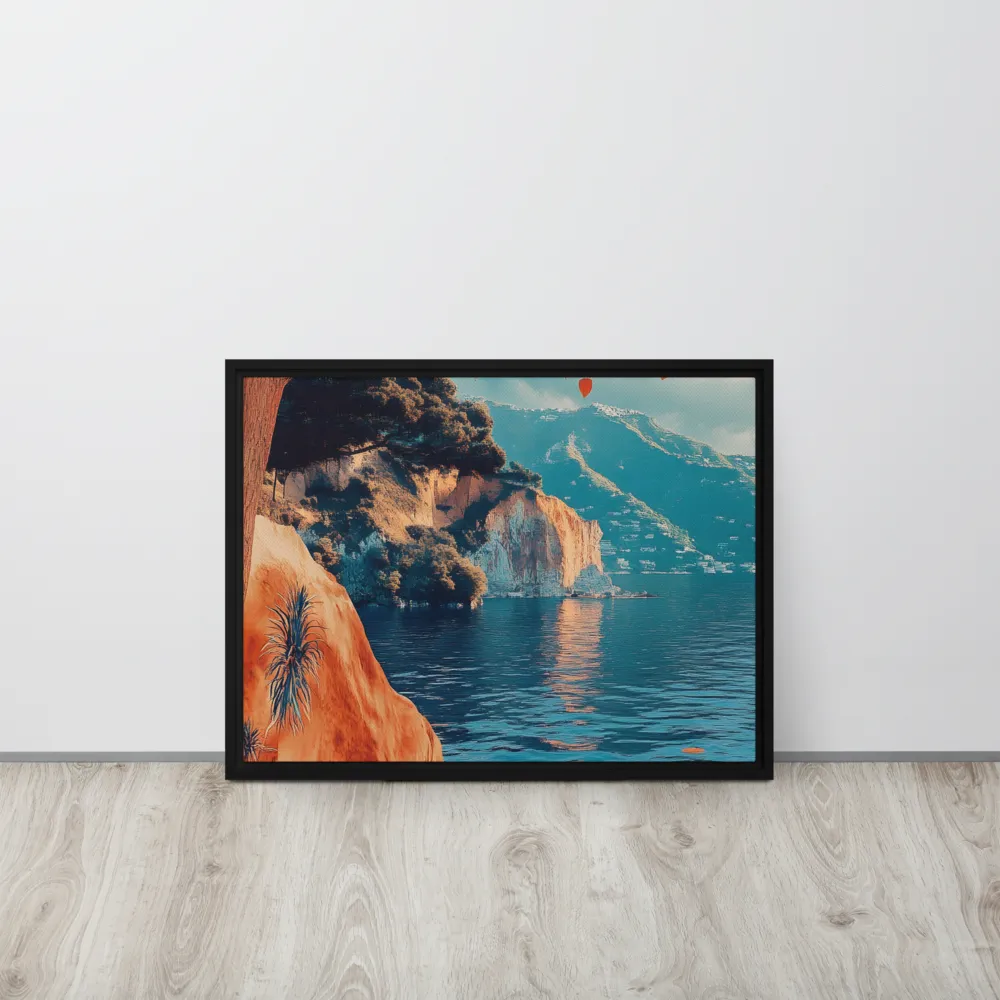 Elysian Waterscape | Canvas with Black Frame | 18″×24″