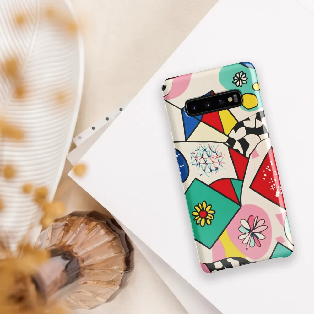 Joyful Geometry: A Playful Dance of Shapes and Colors | Phone Case |  S10 Plus | Snap Case | Glossy