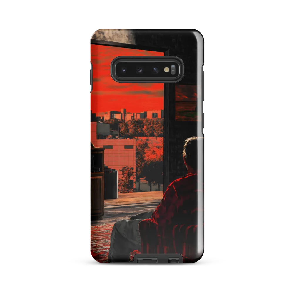 Gaze into the Ember Horizon | Phone Case |  S10 Plus | Tough Case | Glossy