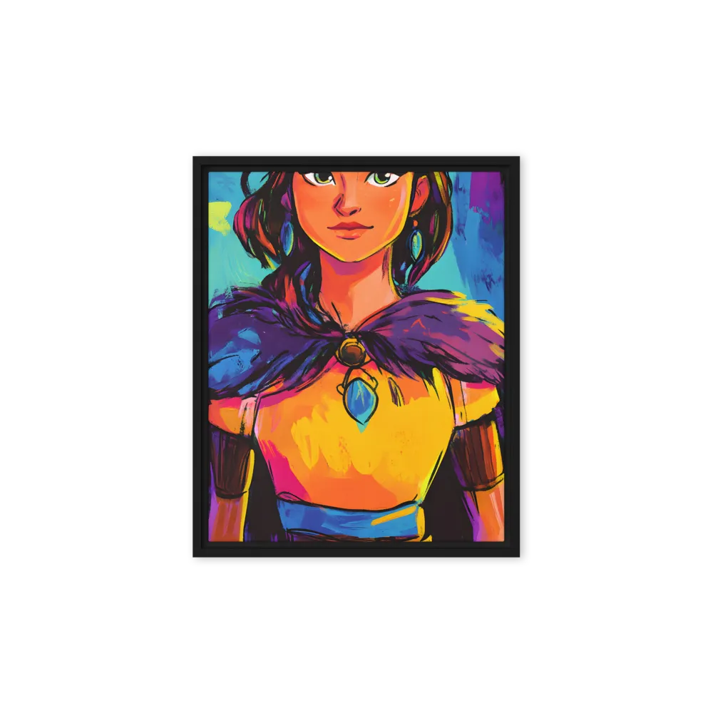 Guardian of Colors | Canvas with Black Frame | 8″×10″