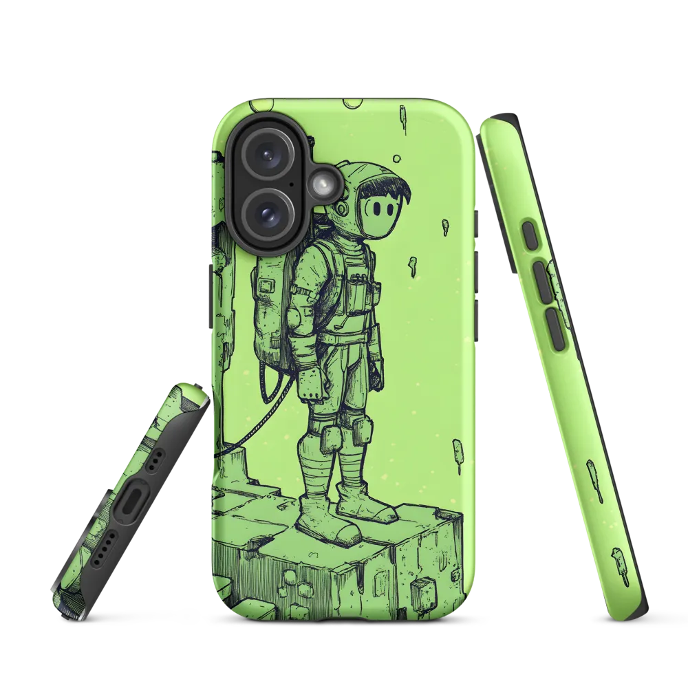 Exploration in a Green Cosmos | Phone Case