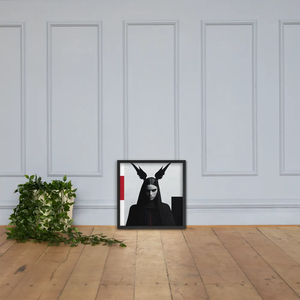 Whispers of Darkness | Poster with Black Frame | 18″×18″