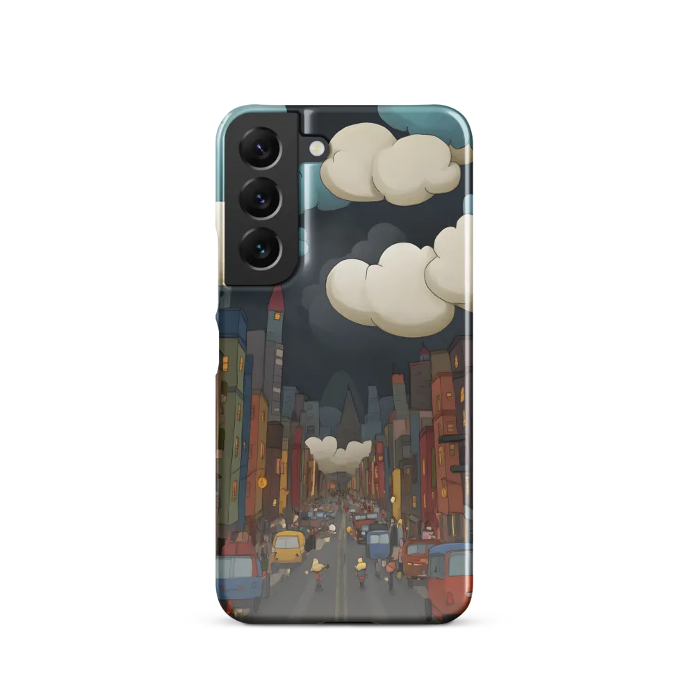 Urban Symphony: A City Awakens at Dusk | Phone Case |  S22 | Snap Case | Glossy