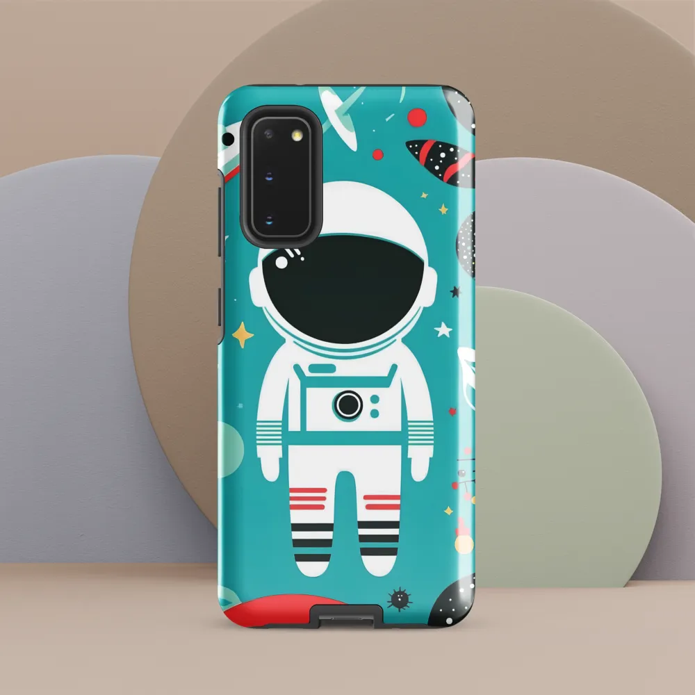 Whimsical Astronaut in Cosmic Wonderland | Phone Case |  S20 | Tough Case | Glossy