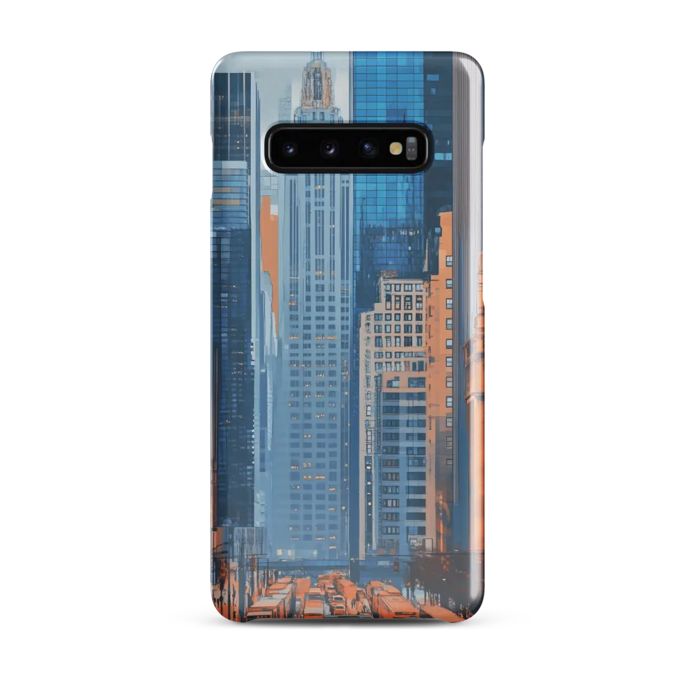 Urban Symphony in Blue and Orange | Phone Case |  S10 Plus | Snap Case | Glossy