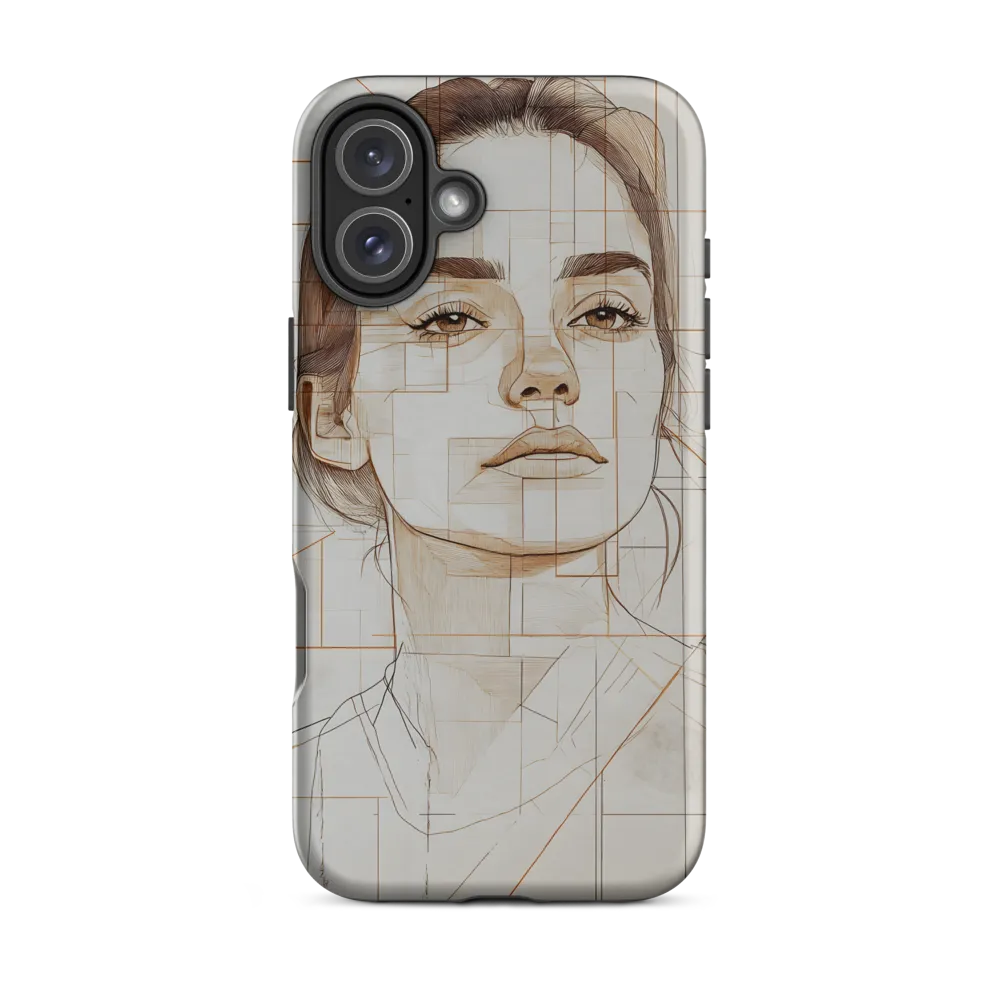 Geometric Serenity: A Minimalist Portrait