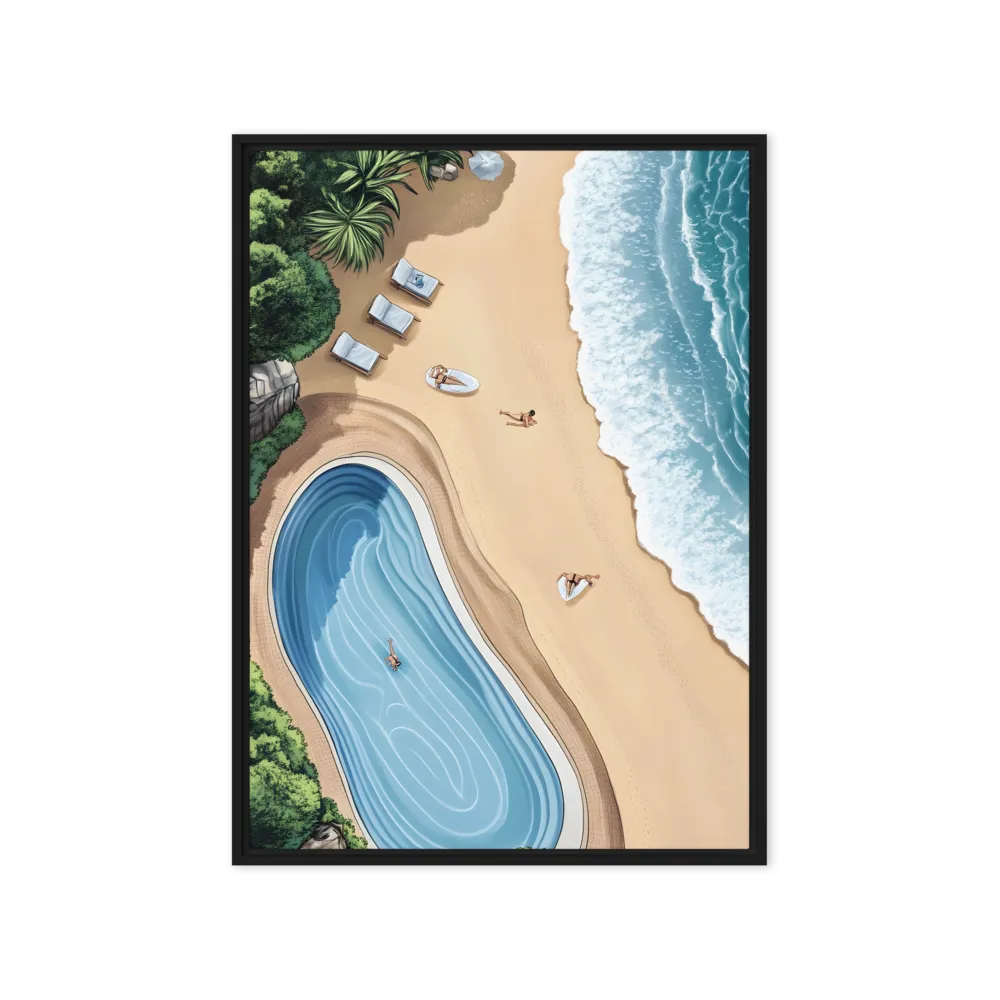 Serenity by the Shore | Canvas with Black Frame | 20″×28″