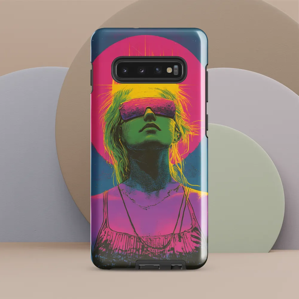 Neon Dreams: Portrait of a Modern Muse | Phone Case |  S10 Plus | Tough Case | Glossy